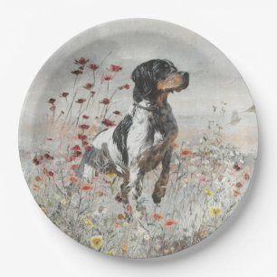 O Brittany spaniel Pratos de Papel