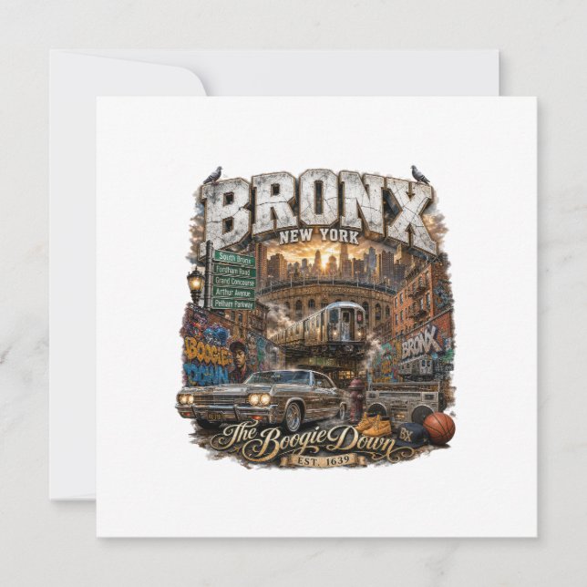 O Bronx Nova York Boogie Down Colagem Urbana (Frente)