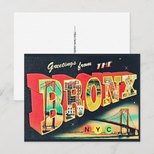 O Bronx NY Cartão Postal Retrô