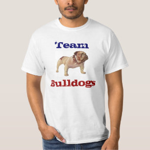 O BULDOGUE, buldogues, ostenta camisetas das