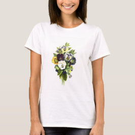 O buquê do amor perfeito floresce a camiseta da