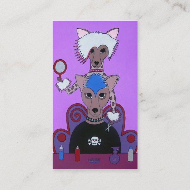 O cachorrinho fez cartões de visitas (Frente)