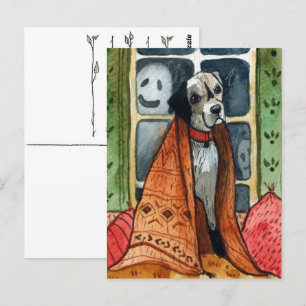 O cachorro na casa de assombração, cartão postal d