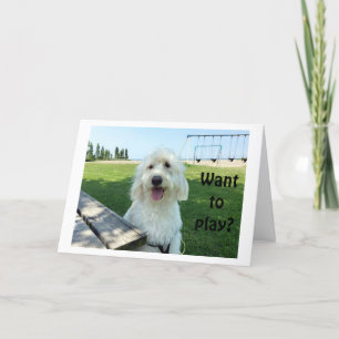 O CACHORRO QUE QUER BRINCAR? CARTÃO DE ANIVERSÁRIO