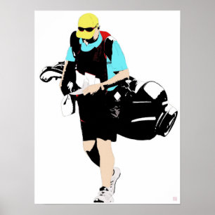 O Caddie - Impressão de Arte de Golfe Original