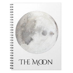 O caderno da aguarela do planeta da lua