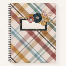 📘 O Caderno Espiral Plaid Heritage Gold