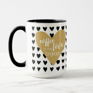 O café é minha caneca da língua do amor
