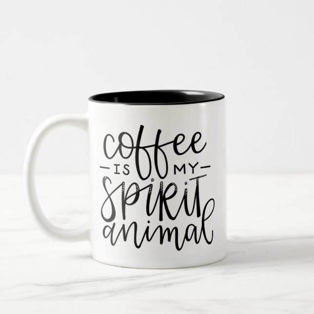 O café é minha caneca do animal do espírito (Esquerda)