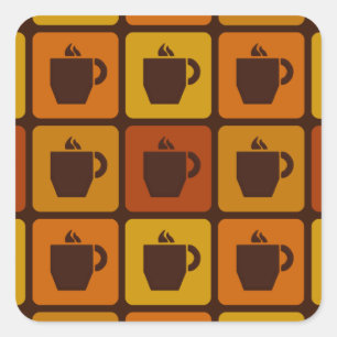 O café esquadra etiquetas