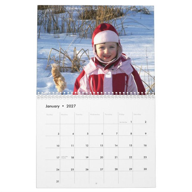 O calendário 2007 de Kindra (Jan 2027)
