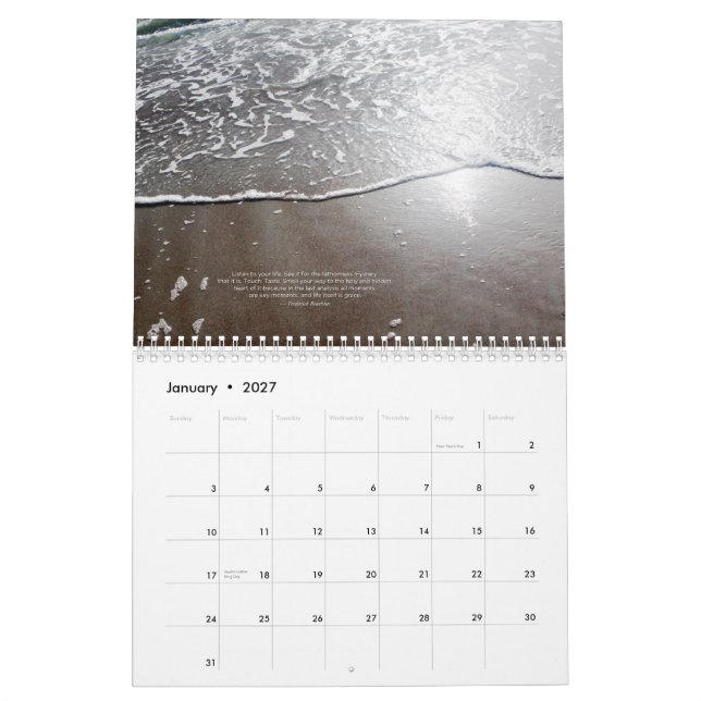 O calendário 2010 vivo suculento (Jan 2027)