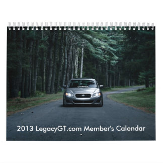 o calendário 2013 do membro de LegacyGT.com