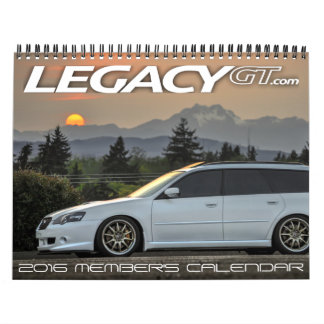 o calendário 2016 do membro de LegacyGT.com