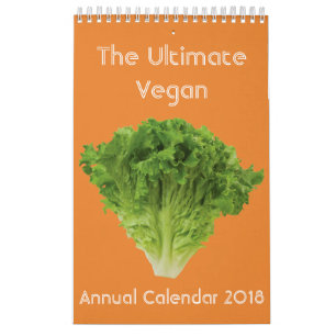 O calendário anual 2018 do Vegan final