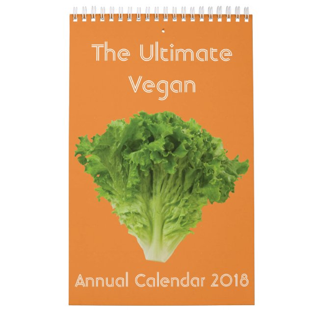 O calendário anual 2018 do Vegan final (Capa)