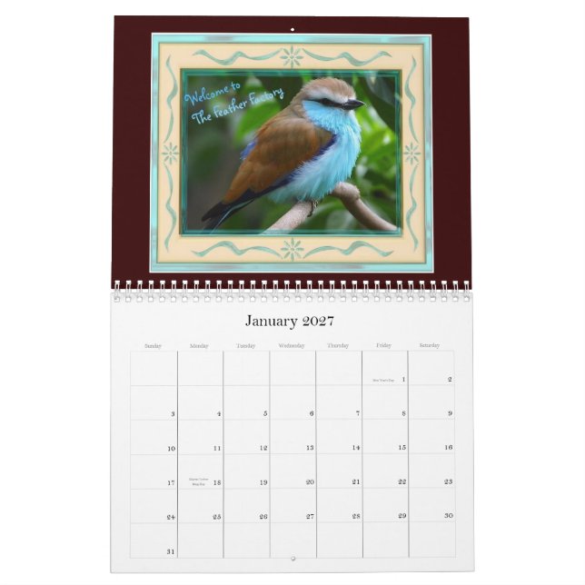 O calendário da fábrica da pena (Jan 2027)