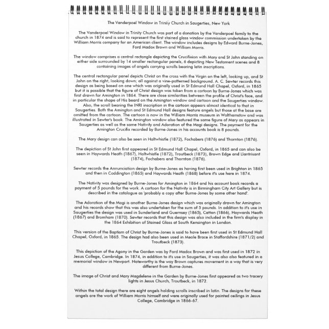 O calendário da janela de Vanderpoel (Verso)