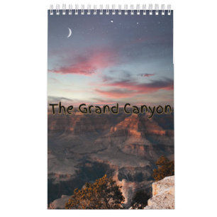O Calendário da Parede da Coleção Grand Canyon