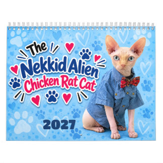 O Calendário de 2027 do Gato Rato Frango Alien Nek