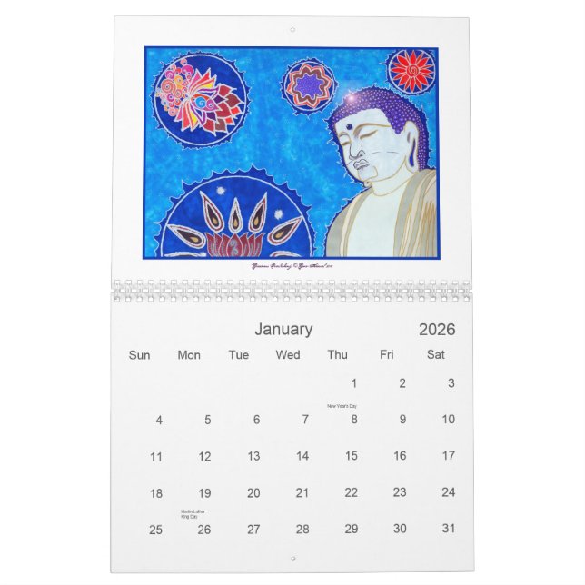 O calendário de Buddhas 2011 (Jan 2026)