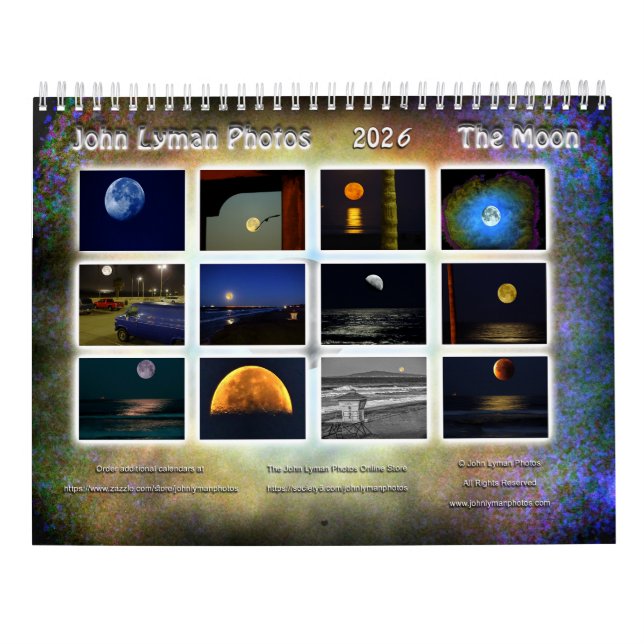 O Calendário de Fotos da Lua 2026 (Verso)
