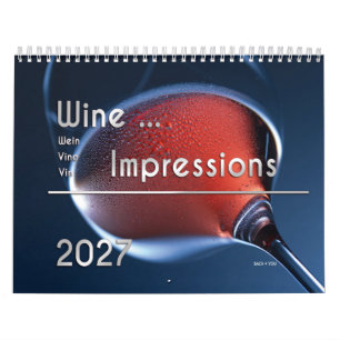O calendário de parede de vinho ... Impressões 202