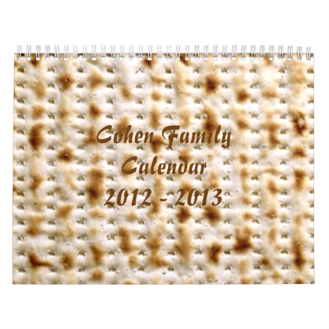 O calendário de parede judaico do Matzo, ~ (Capa)