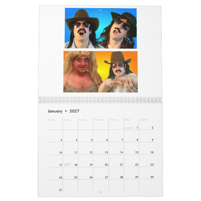 O calendário do oficial dos vaqueiros de Sangin (Jan 2027)