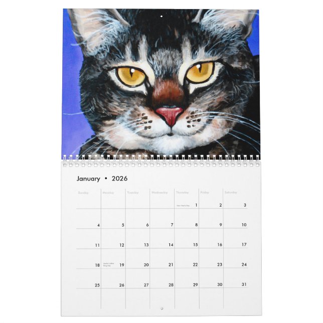 O calendário do retrato do animal de estimação do (Jan 2026)