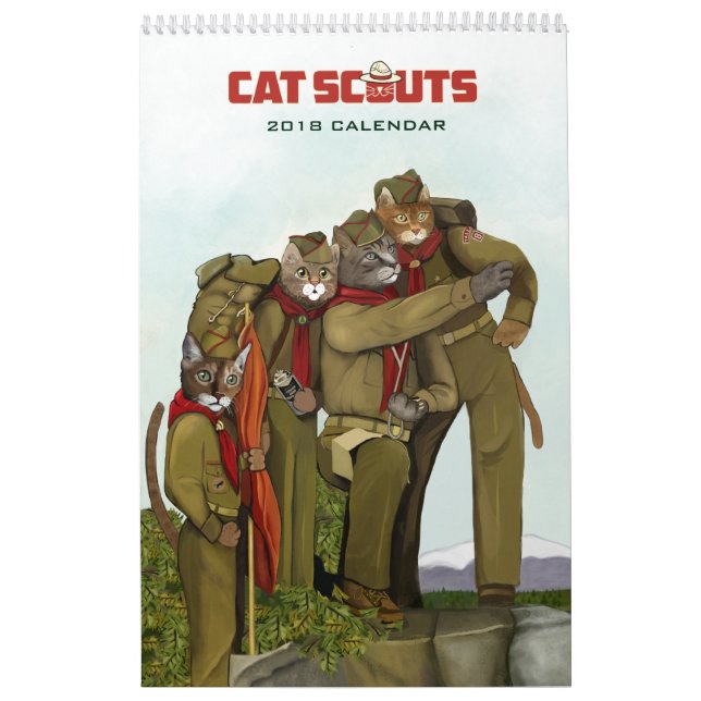 O calendário dos escuteiros 2018-2019 do gato (Capa)