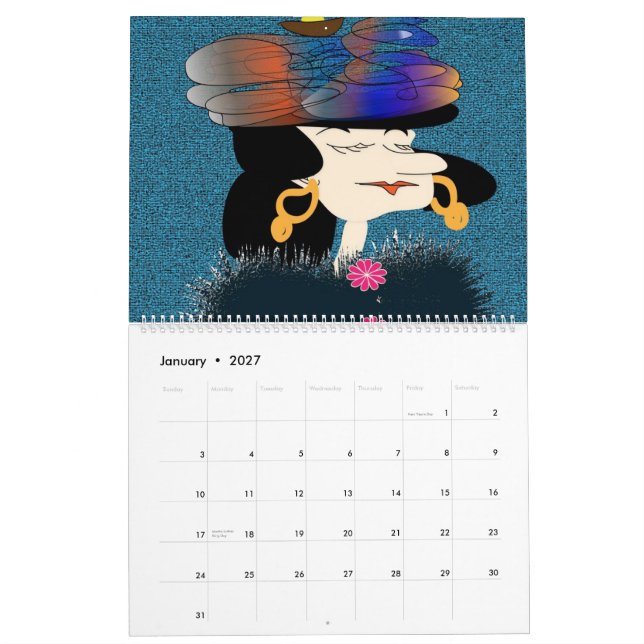 O calendário engraçado das mulheres (Jan 2027)