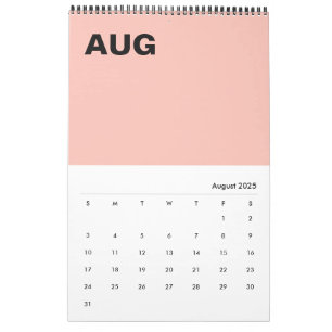 O calendário minimalista moderno de ano novo