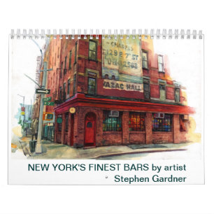 O calendário o mais fino dos bares de New York