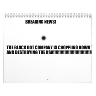 O calendário preto mau do ponto