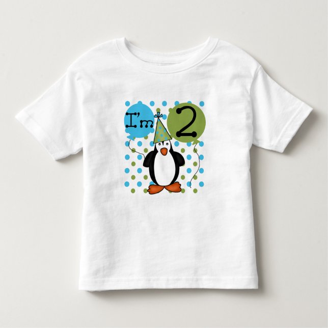 ò Camiseta e presentes do aniversário do pinguim (Frente)