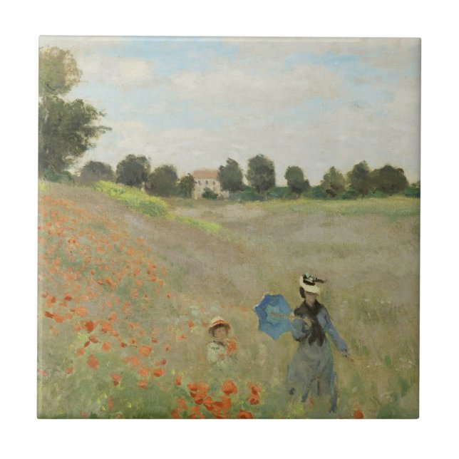 O Campo de Papoulas perto de Argenteuil de Claude  (Frente)