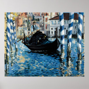 O canal grande de Veneza por Manet - poster