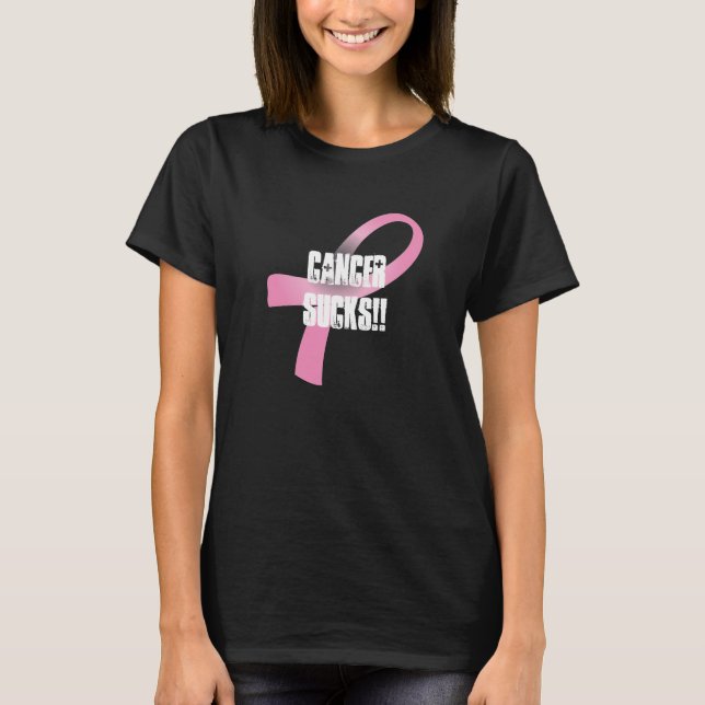 O cancer suga a camisa de T (Frente)