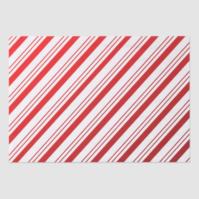 O Candy Cane Stripe Papel De Natal (Frente )