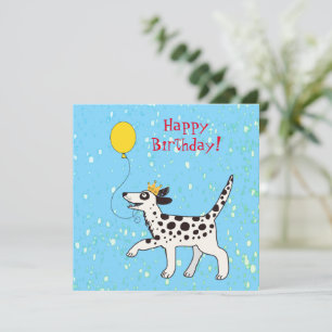 O cão da Dalmácia deseja feliz aniversário