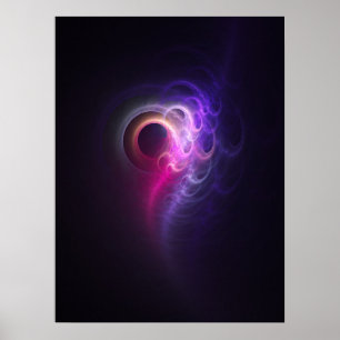 o caos colorido irradia o poster