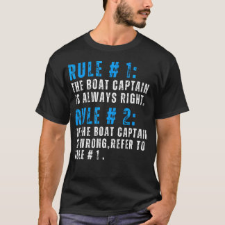 O Capitão Está Sempre Certo Camisa Divertida Regra