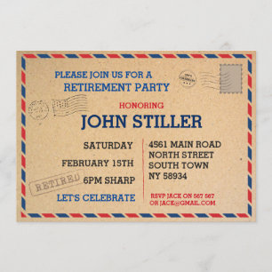 O cargo do correio do cartão da aposentadoria