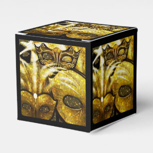 O carnaval dourado mascara a caixa do favor do