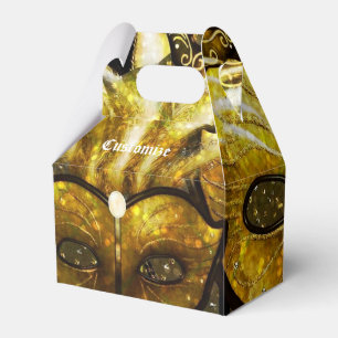 O carnaval dourado mascara a caixa do favor do