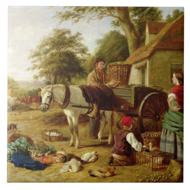 O carro do mercado, 1864 (óleo em canvas) (Frente)