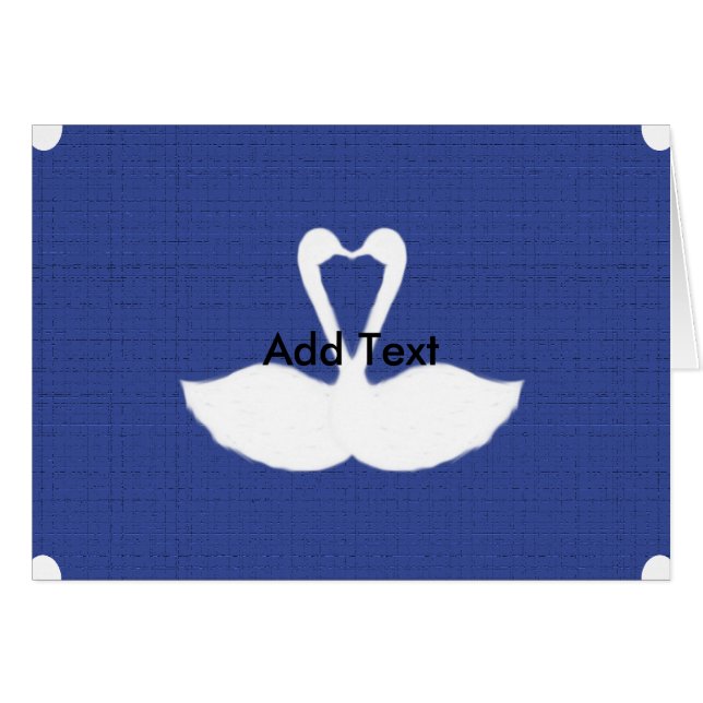 O cartão branco das cisnes, adiciona o texto (Frente Horizontal)