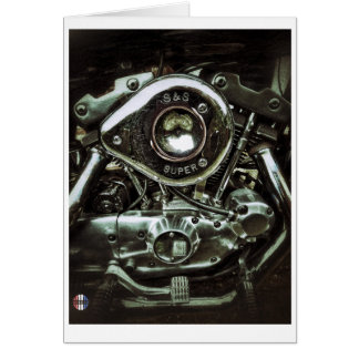 O cartão brilhante do motor