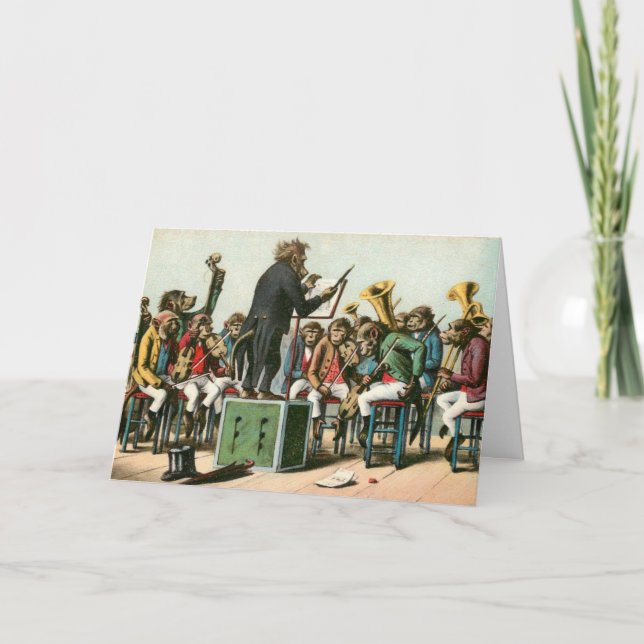 O Cartão da Orquestra de Macacos (Frente)